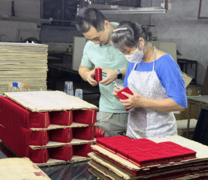 wholesale flocked boxes for jewelry