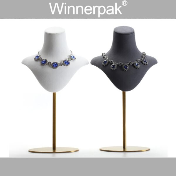 Retractable Suede Jewelry Bust - 图片 5