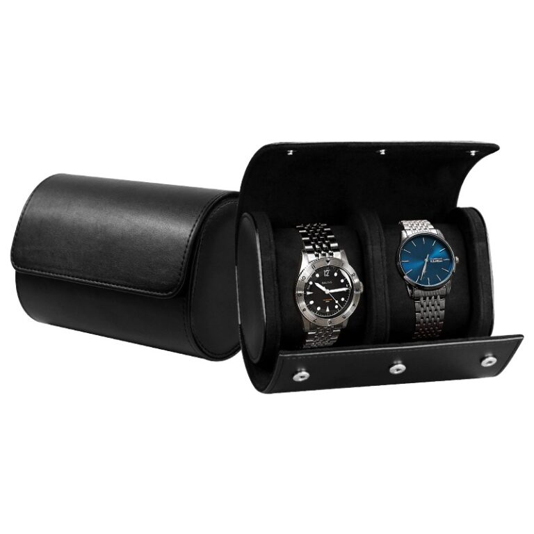 2 Watch Roll Case | Custom Logo Leather Watch Travel Case Wholesale ...