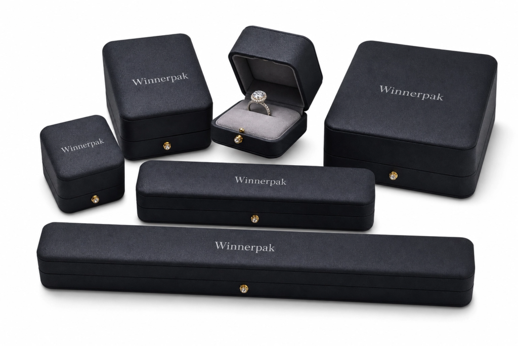 luxury leatherette jewelry boxes full size collection
