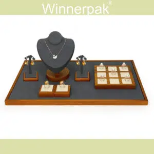 Wooden Jewelry Set Display A