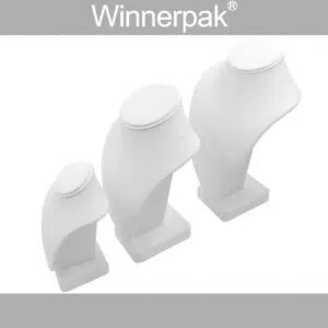 A Series White Leatherette Bust