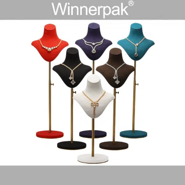 Retractable Suede Jewelry Bust - 图片 3