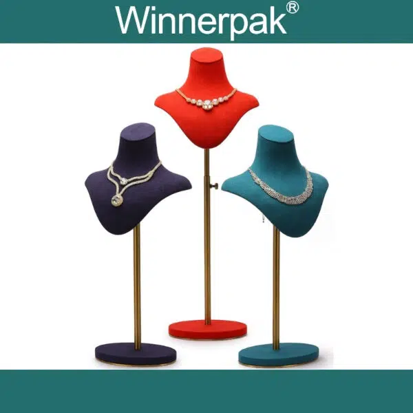 Retractable Suede Jewelry Bust - 图片 2