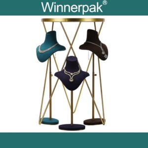 Retractable Suede Jewelry Bust