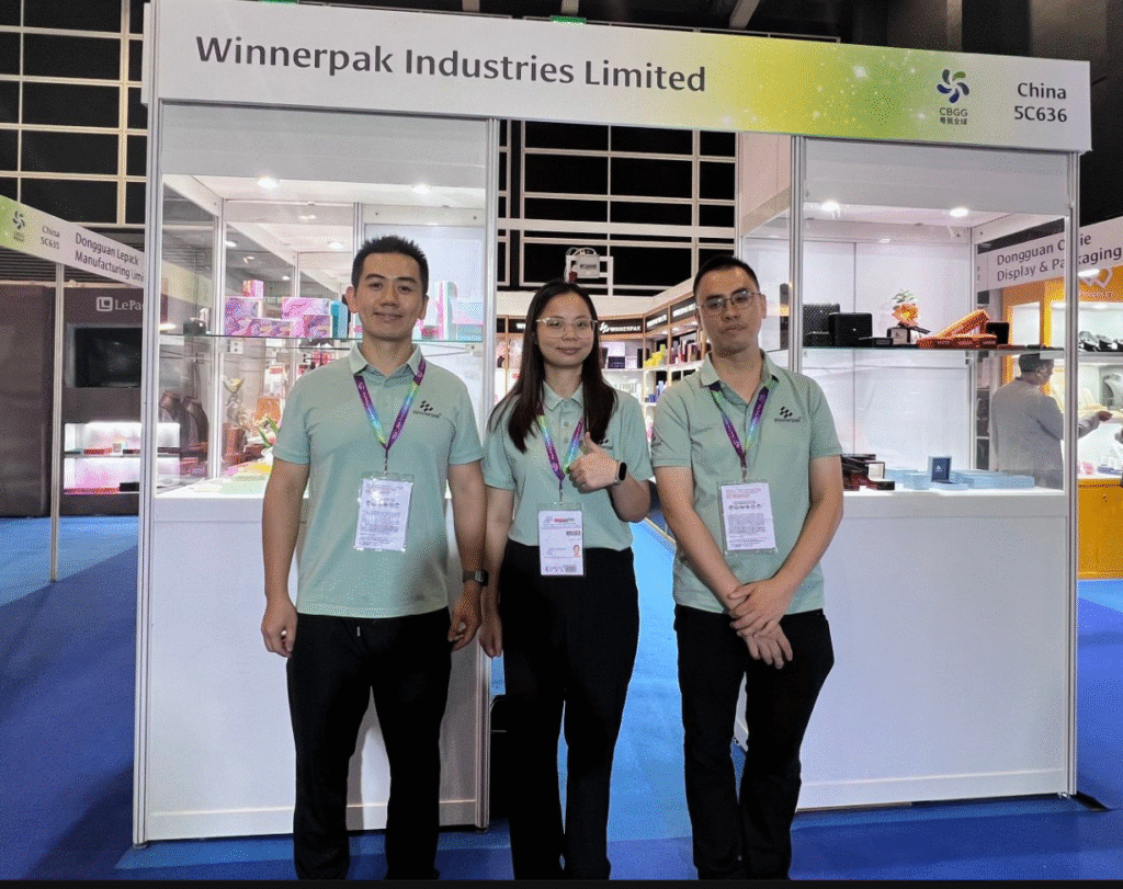 Winnerpak at the HK Jewelry fair for jewelry packaging supply