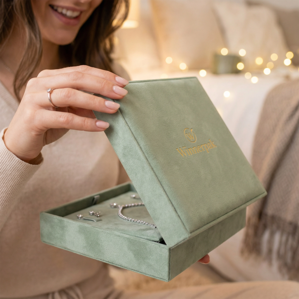 round corner velvet jewelry box