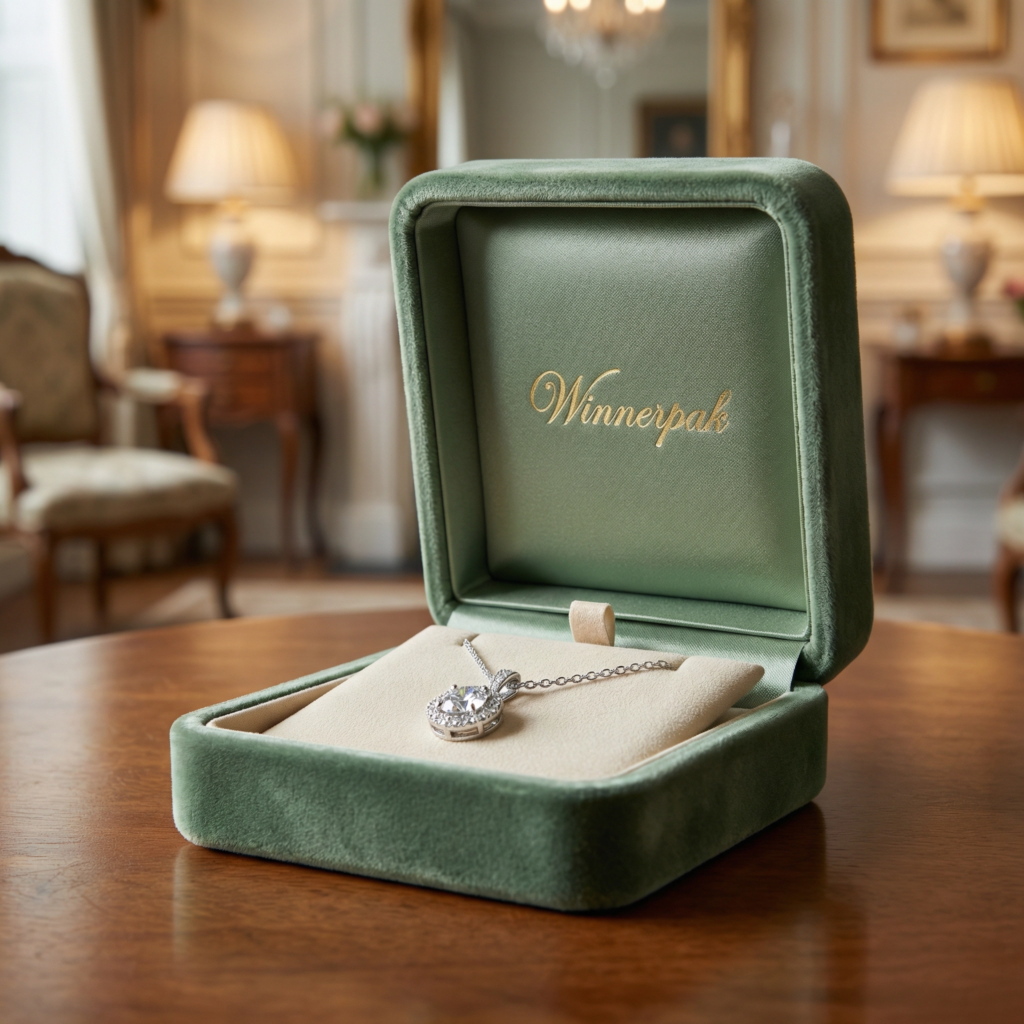 green suede velvet box China supplier