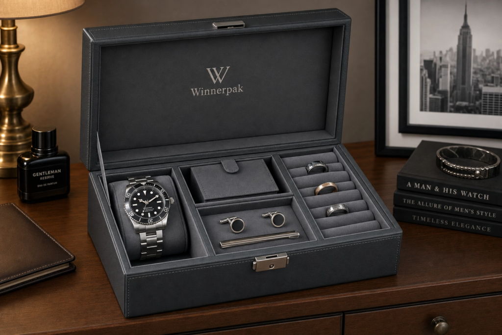 men's jewelry storage case box